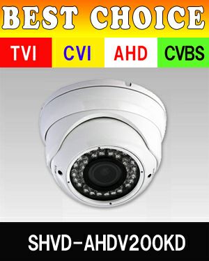 TVI/AHD/CVI/CVBS 4in1 防犯カメラ 屋外 200万画素 赤外線 バンダル