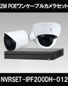 ネットワークカメラ 200万画素 POE 屋外 屋内 防犯カメラセット 2台セット バレット・ドーム・カメラが選べる　NVRSET-IPF200DH-012 