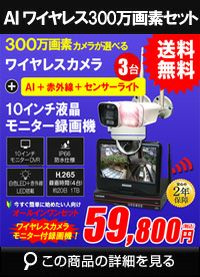 防犯カメラ AI機能 屋外 録画機能付き 防水 カメラ3台セット