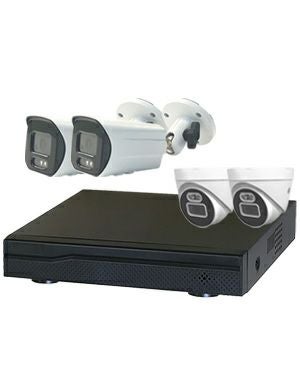 防犯カメラ 屋外 防水 AI人体検知 広角 ネットワークカメラ 4台セット