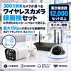 防犯カメラ 秋葉原 屋外 録画機能付き 防水 カメラ1台～8台セット ワイヤレス 300万画素 モニターレス バレット・ドーム・カメラが選べる AI人体検知 人感センサー ライト 屋外用 ALWSET-KG300KD2-018