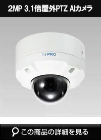 Panasonic（i-PRO） 2MP(1080P) 3.1倍 屋外PTZ AIカメラ WV-S65300-ZY