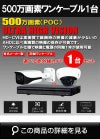  同軸ワンケーブル 防犯カメラ1台セット 屋外 CVI 500万画素 録画機1TB H.265 上書き機能 バレット・ドーム・カメラが選べる 常時録画 動体検知録画 DVRSET-CVI500DH-POC01