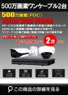  同軸ワンケーブル 防犯カメラ2台セット 屋外 CVI 500万画素 録画機1TB H.265 上書き機能 バレット・ドーム・カメラが選べる 常時録画 動体検知録画 DVRSET-CVI500DH-POC02 