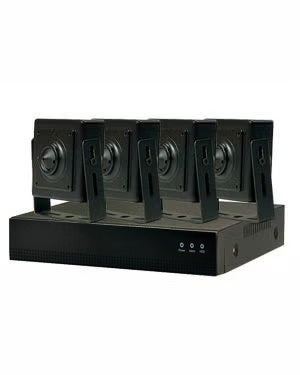 防犯カメラセット 屋内 家庭用 小型カメラ4台セット 6in1 HD-SDI EX-SDI AHD TVI CVI CVBS 200万画素 小型ピンホールカメラ 常時録画 動体検知録画 DVRSET-PIN200KD-004