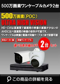 CVI 500万画素2台ワンケーブルカメラセット