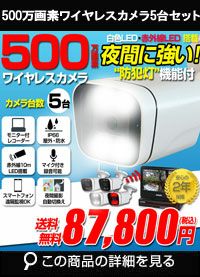 AI機能付き 500万画素ワイヤレスカメラセット ALWSET-YG500-005