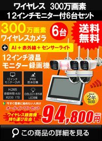 防犯カメラ カメラ6台セット 無線 ワイヤレス 屋外 録画機能付き AI