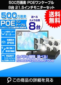 防犯カメラ 8台セット 屋外 21.5インチモニターセット 録画機付き AI 防犯カメラ 8台セット 屋外 21.5インチモニターセット 録画機付き AI