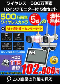 防犯カメラ 屋外 ワイヤレス 500万画素対応 4台セット AI人体検知 防犯カメラ カメラ5台セット 屋外 録画機能付き AI人体検知 人感