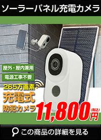 SDカード録画式　カメラ ソーラーパネル付き 265万画素 ALT-BC05ND