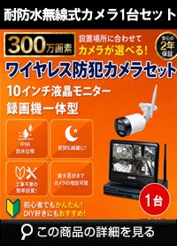 AI機能付き 高品質 300万画素ワイヤレスカメラセット ALWSET-NWYG300-001